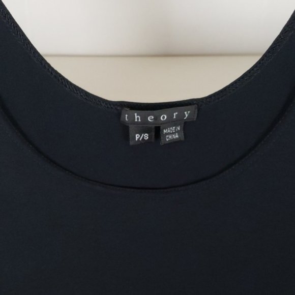 Theory Black Denim Tiered Ruffle Dress SZS/P - Picture 4 of 6